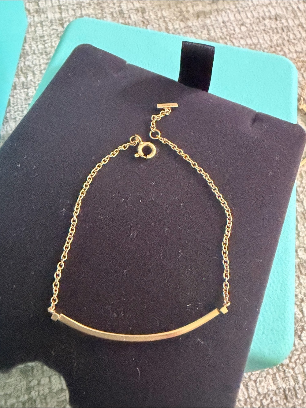 Tiffany & Co. Gold Curved necklace,bracelet & earrings.